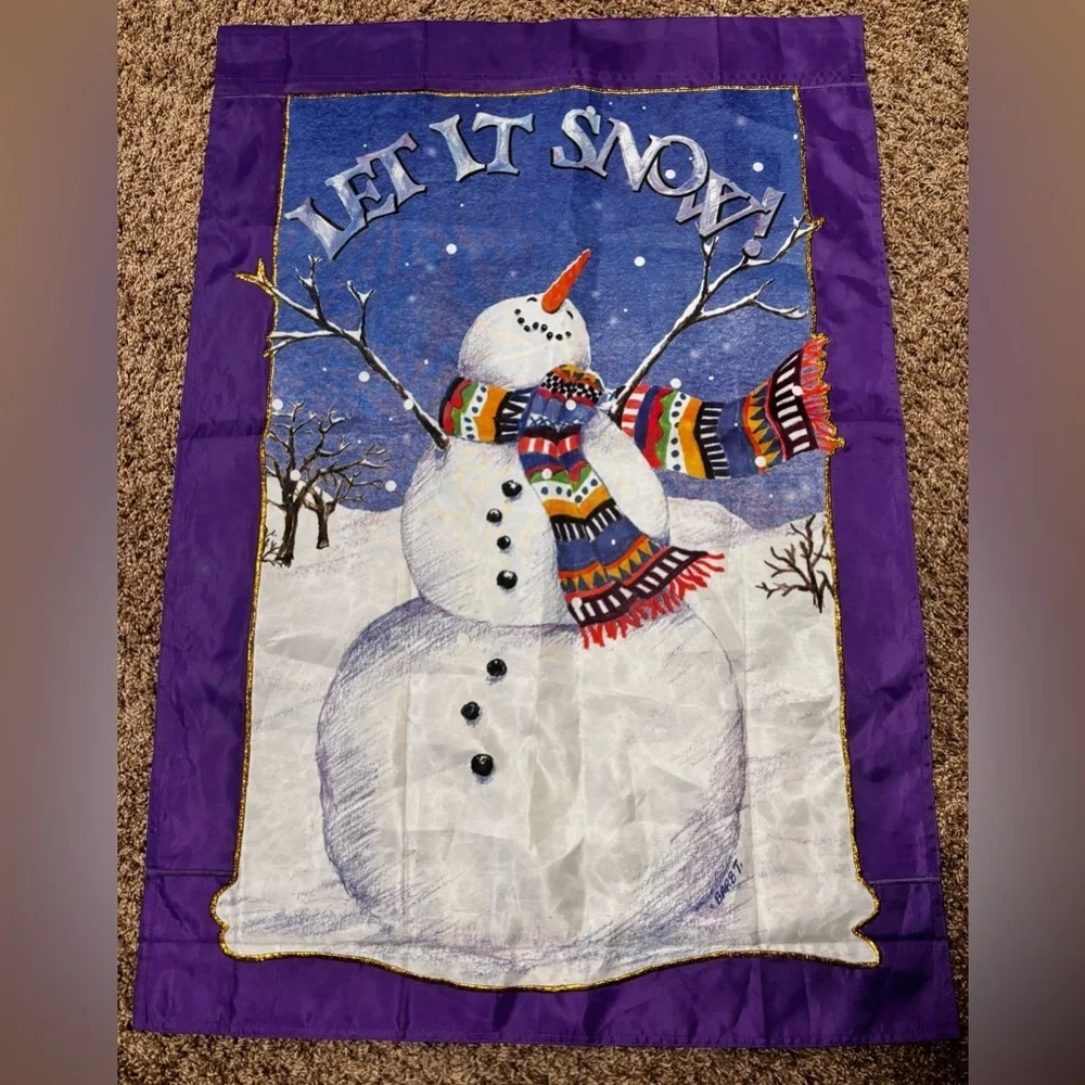 FLAG❄️SNOWMAN “LET IT SNOW”!⛄️